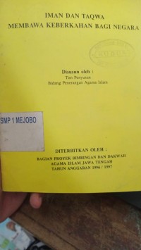 Iman dan Taqwa Membawa Keberkahan Bagi Negara
