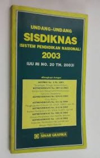 Undang - Undang Sisdiknas